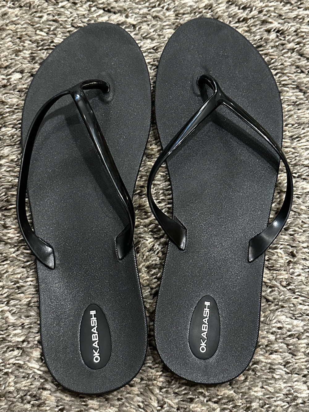 Okabashi Black Flip Flops